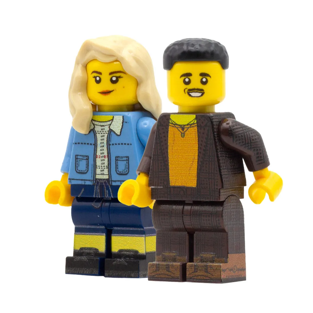 15th Time Lord and Ruby (Alternative Outfits) - Custom Design Minifigure Set