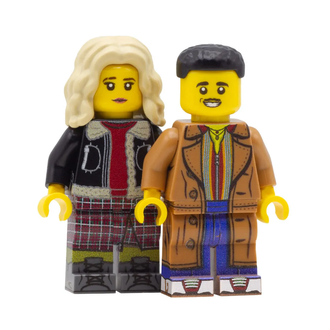 15th Time Lord and Ruby - Custom Design Minifigure Set