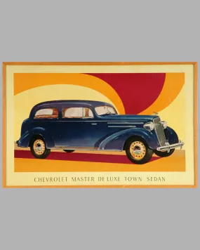 1936 Chevrolet Master Deluxe advertising poster, USA