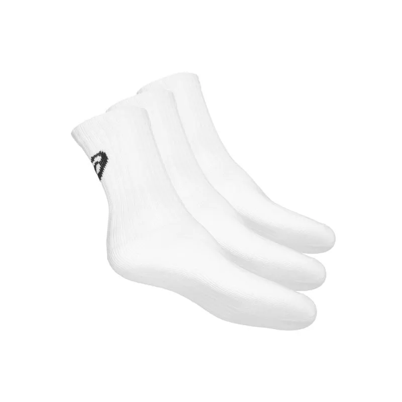 Asics Unisex 3PPK Crew Socks - White