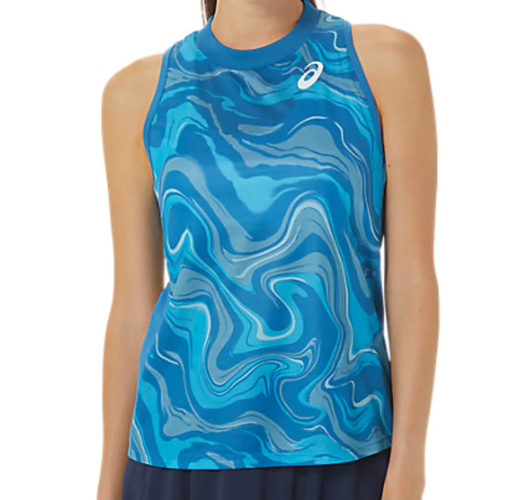 Asics Women Match Graphic Tank - Reborn Blue