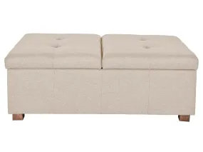 Beige Double Storage Ottoman