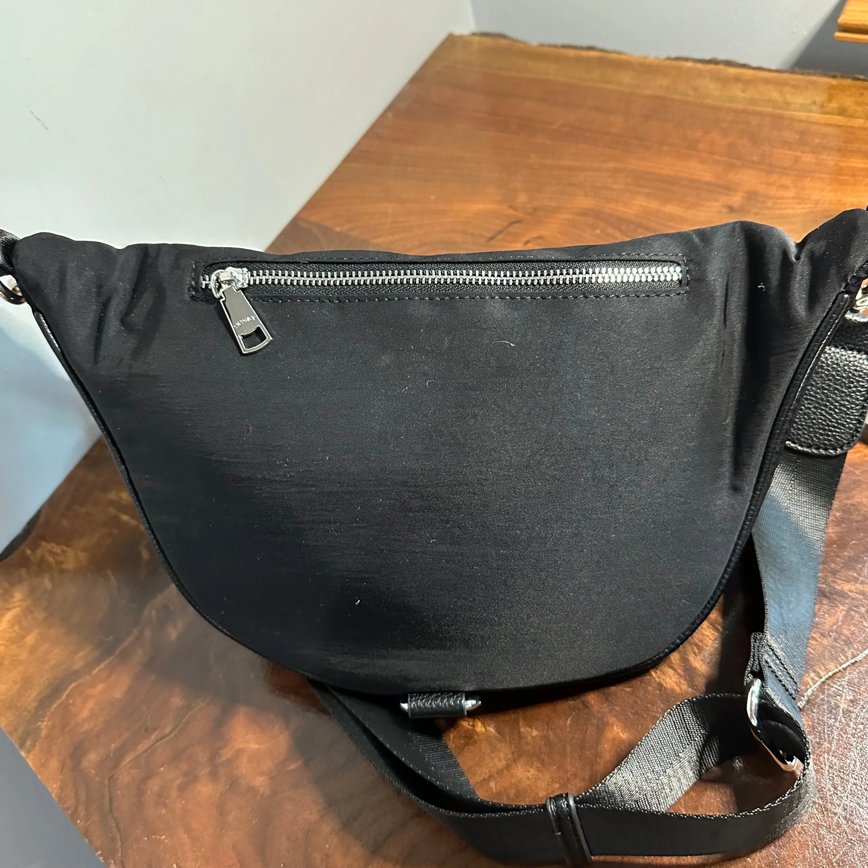 Black Nylon (Black) Prada Tag Sling/Fanny Bag