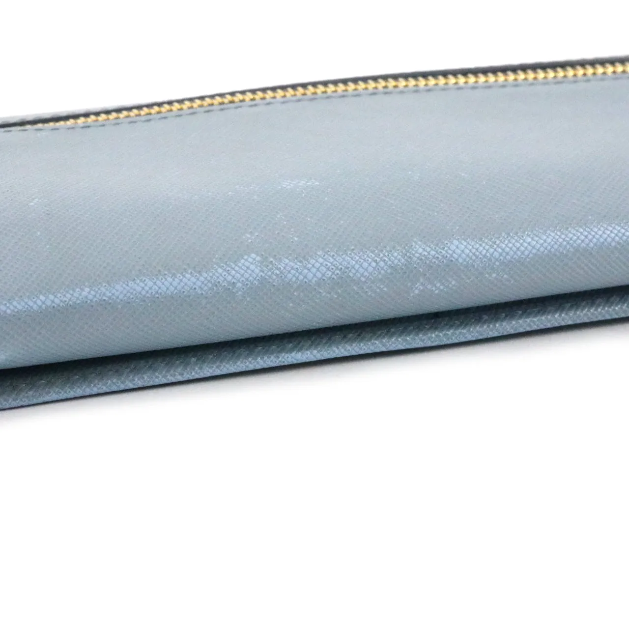 Blue Saffiano Long Flap Wallet