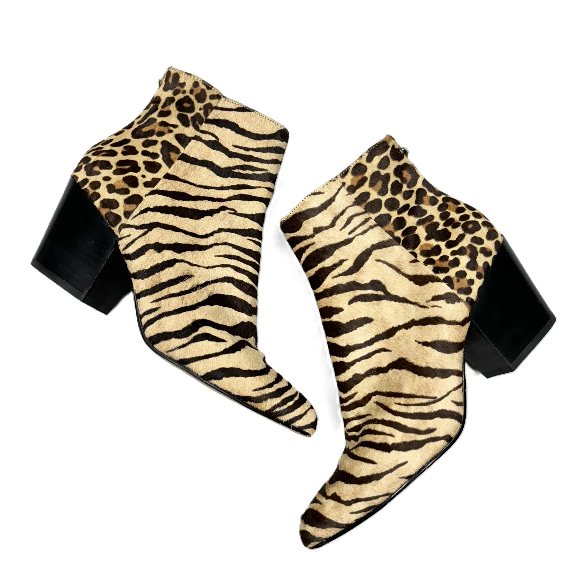 Boots Ankle Heels By Dolce Vita In Animal Print, Size: 8