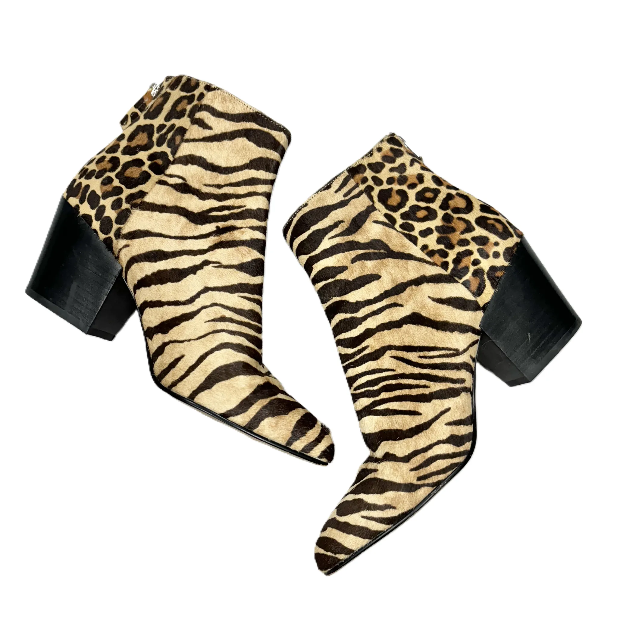 Boots Ankle Heels By Dolce Vita In Animal Print, Size: 8