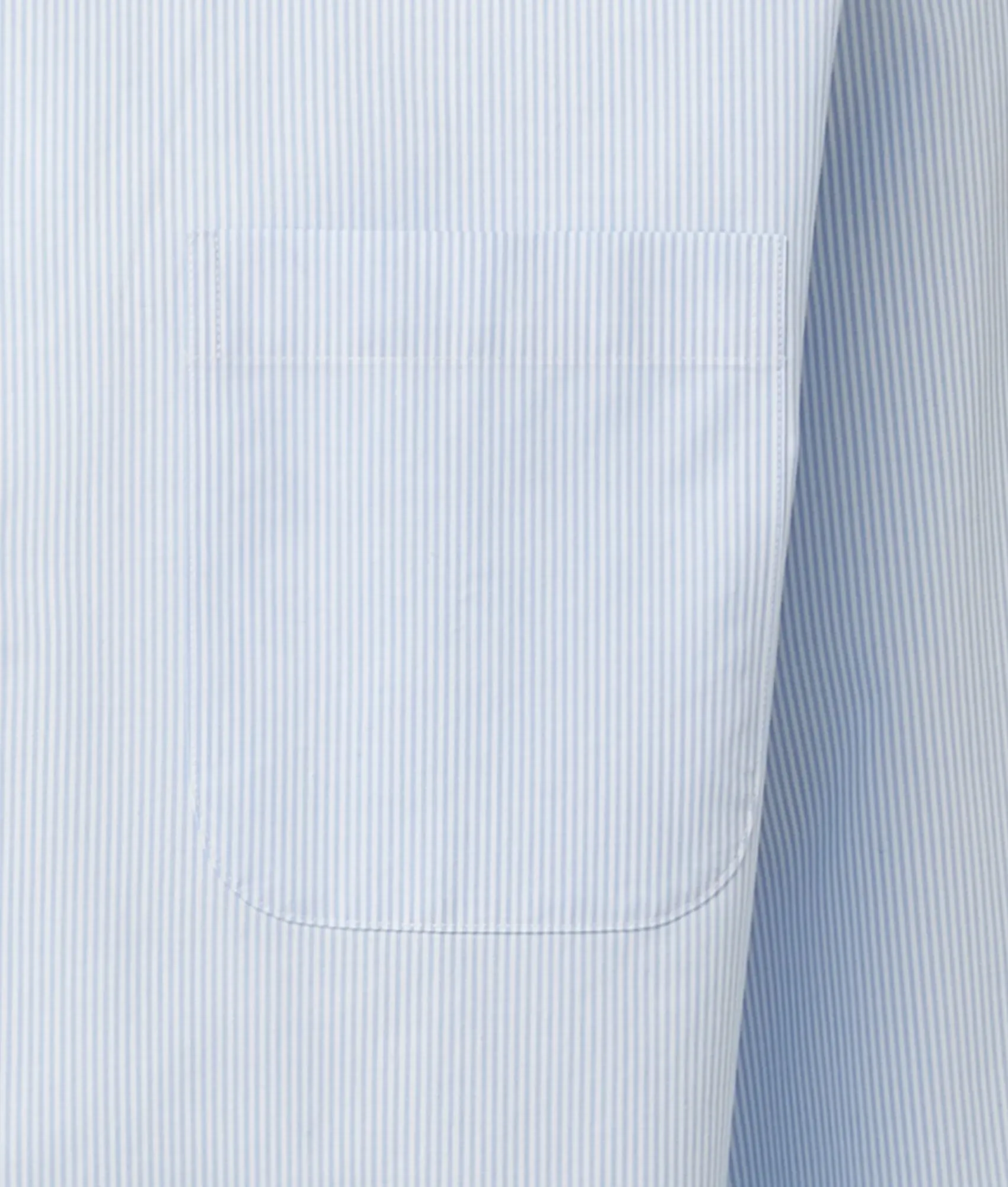 Brooks Brothers  X MagnaReady Stretch Long Sleeve Blue and White Stripe Polo Button-Down Collar with Magnetic Closures