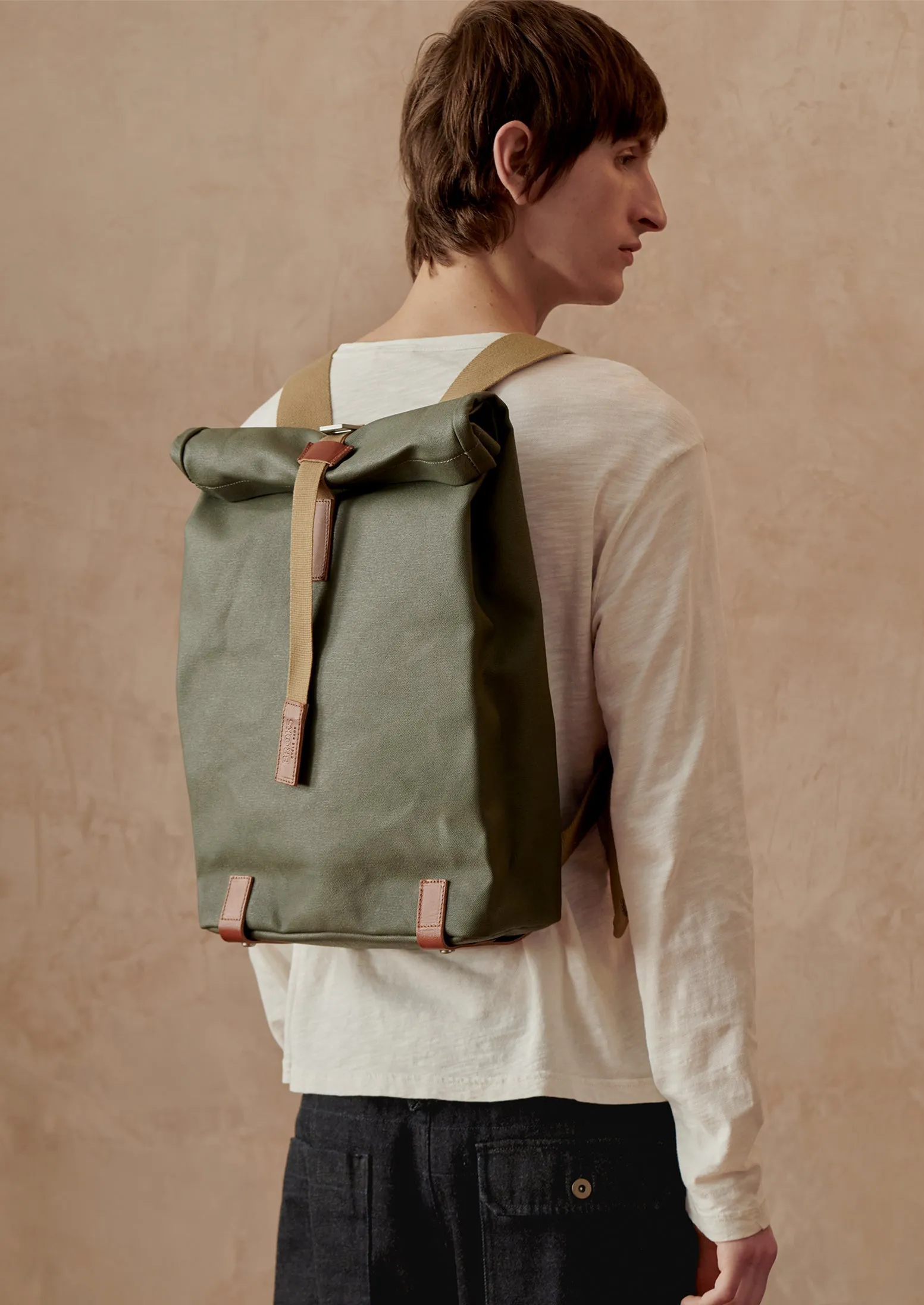 Brooks England Pickwick Canvas Backpack | Sage