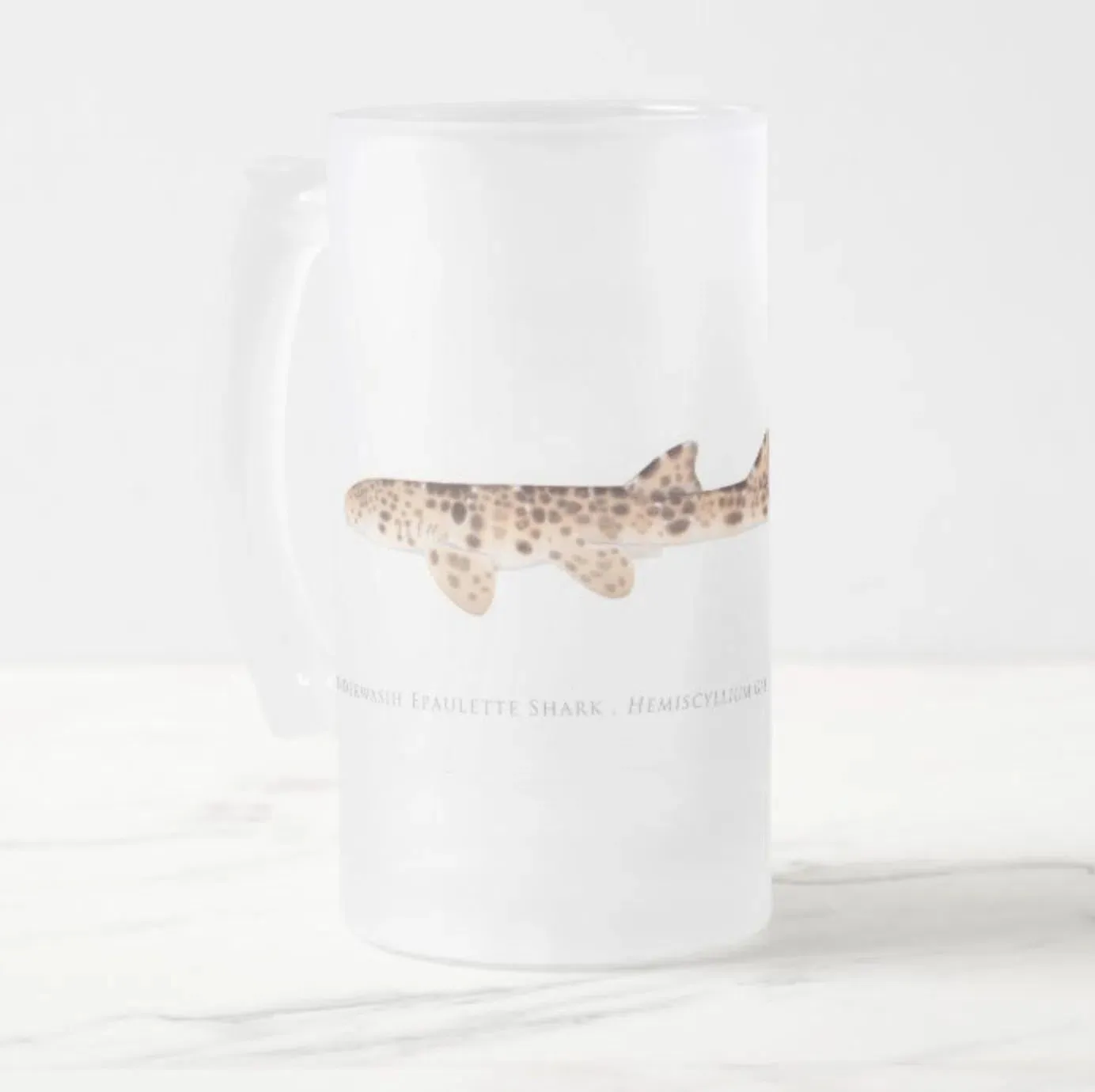 Cenderwasih Epaulette Shark - Frosted Glass Stein