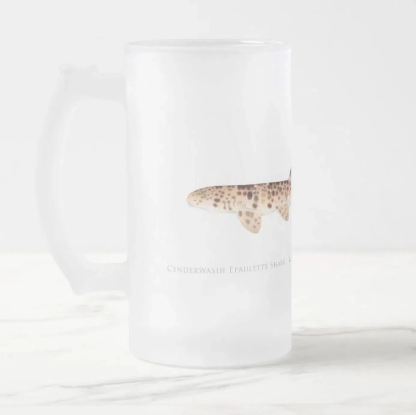 Cenderwasih Epaulette Shark - Frosted Glass Stein