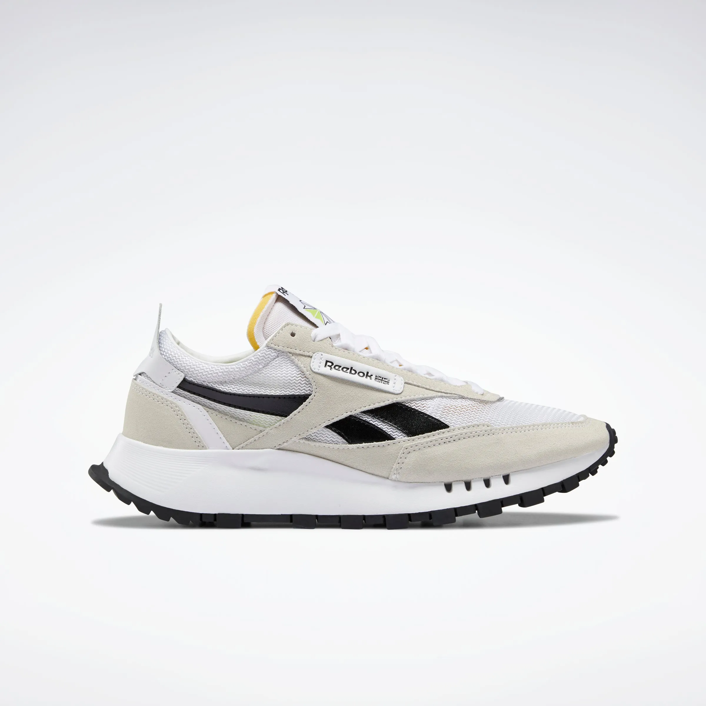 Classic Leather Legacy Shoes White/Black/Acid Yellow