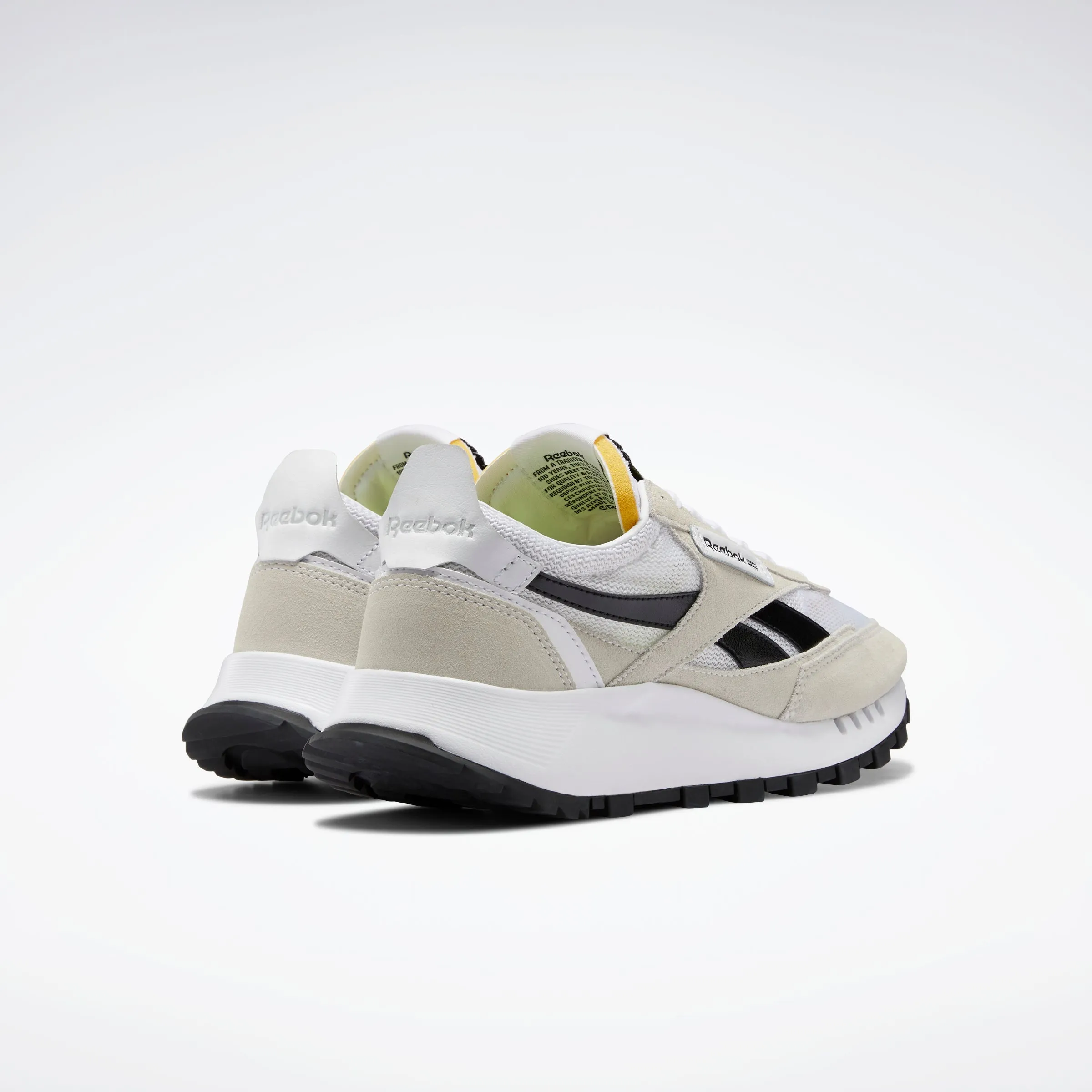 Classic Leather Legacy Shoes White/Black/Acid Yellow