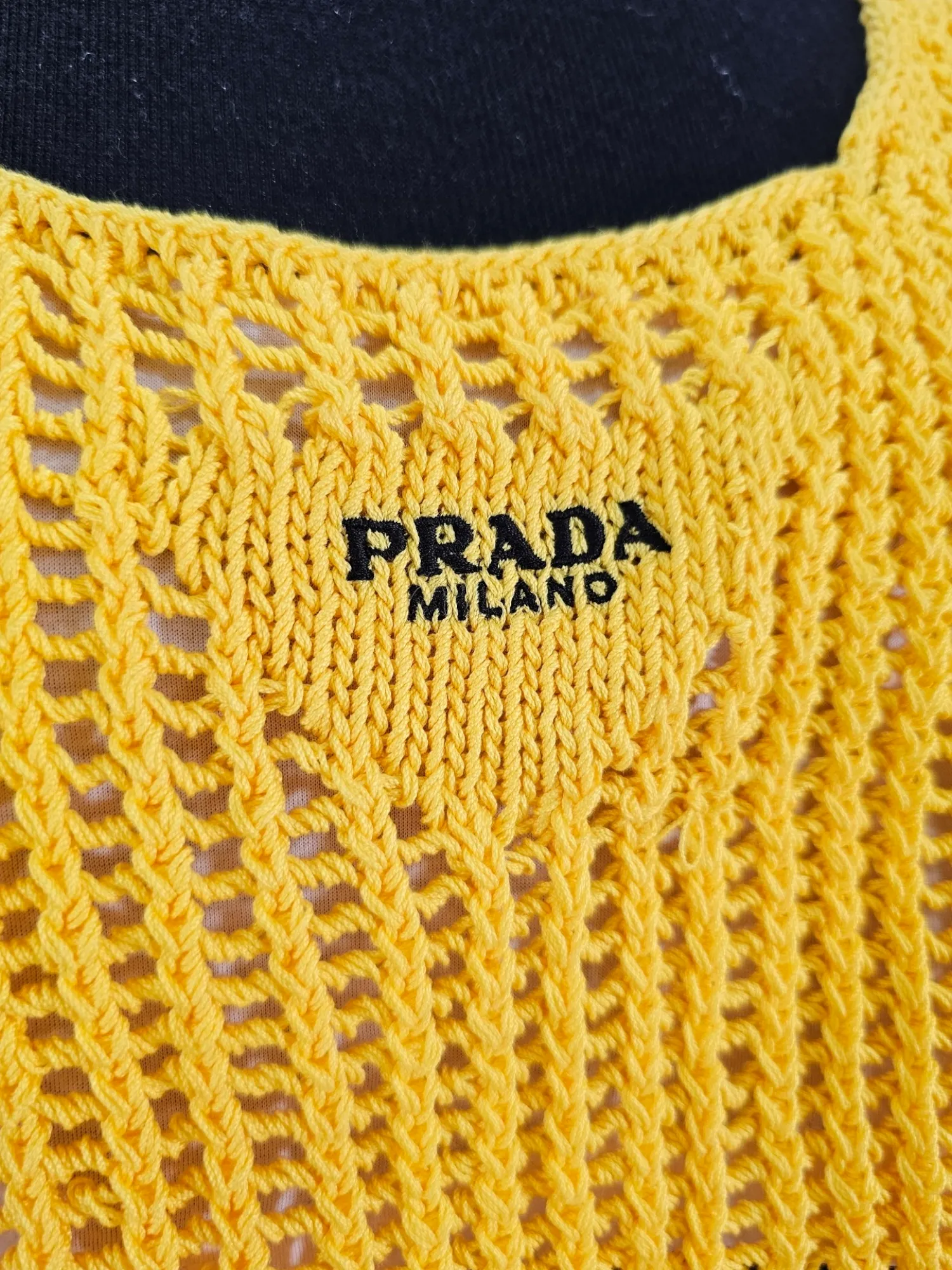 Conjunto Prada Croche Amarelo